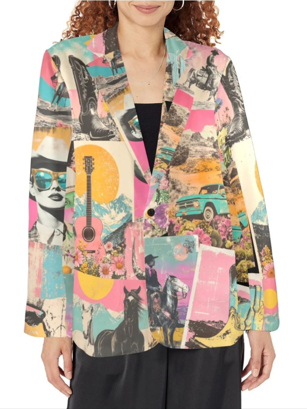 Baha Ranch Western Wear - Retro Pop Western College Blazer